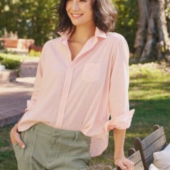 Frank & Eileen Tops - Frank & Eileen EILEEN Feather Weight Soft Pink Button Up Shirt Women's XXS
